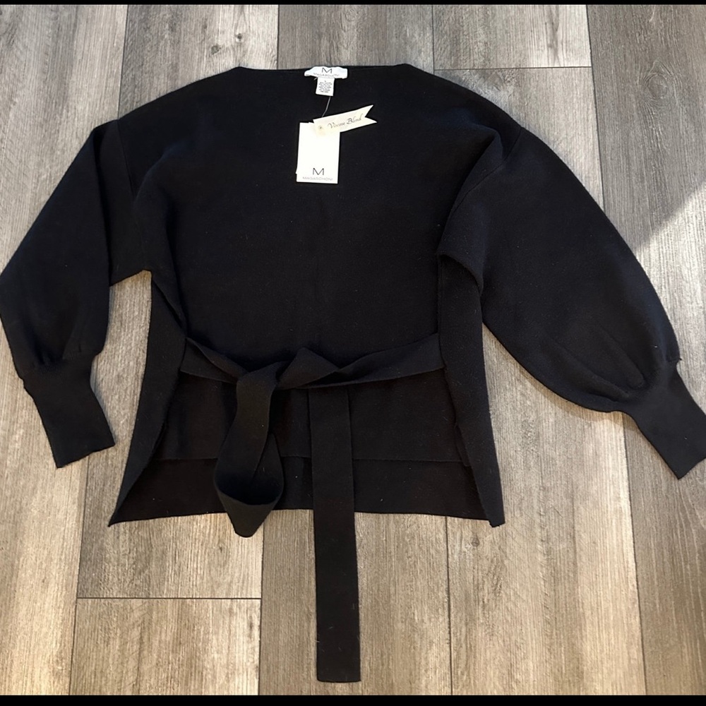 NWT Magaschoni Sweater with Balloon Puff Sleeve